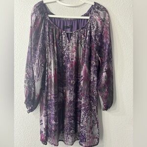 Sara Michelle Purple Top with Silver Details Woman 2X Blouse